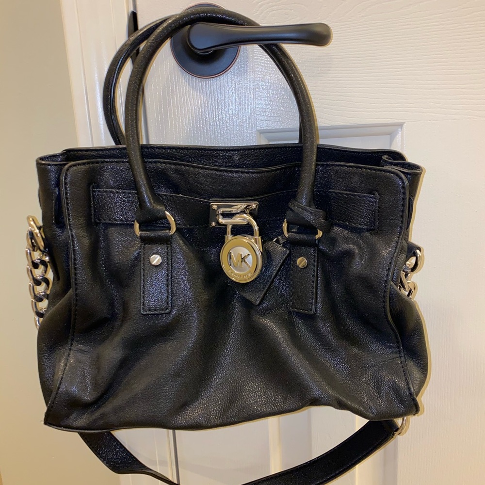 Michael Kors small black leather bag